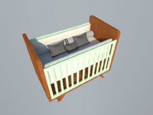 婴儿床床铺SU模型