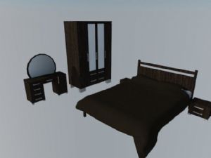 卧室家具床铺SU模型