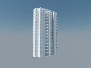 高层公寓建筑SU模型