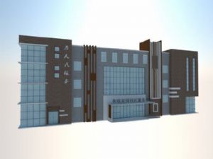 社区综合服务中心办公楼建筑SU模型