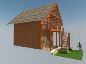 住宅二层小木屋SU模型