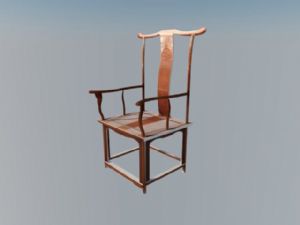 中式交椅扶手椅SU模型