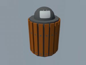 生态垃圾桶垃圾箱SU模型