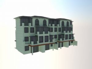 欧式风别墅建筑SU模型