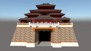 中式古建城楼SU模型