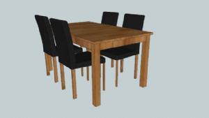 餐厅家具餐桌椅SU模型
