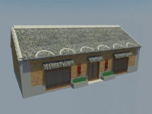农村土砖房+SU模型