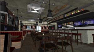 工业风格咖啡馆咖啡厅餐饮店草图大师模型库