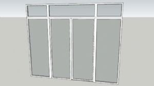 简单玻璃门+SU模型