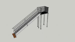 工业楼梯草图SU模型