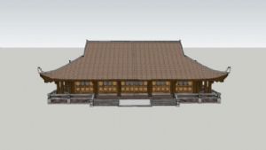 日式古建筑寺SU模型
