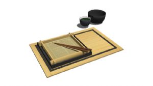 SU日式茶具餐盘筷子模型