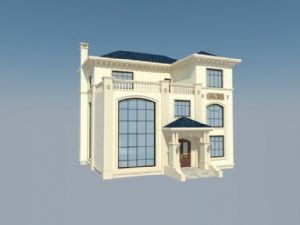 欧式两层别墅SU模型
