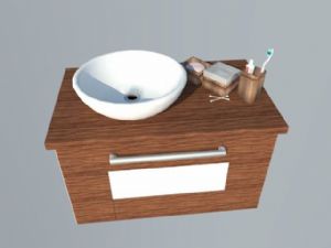 浴室柜香皂盒SU模型
