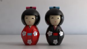 日本陶瓷娃娃SU模型