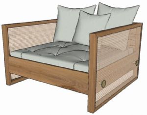 免费木质沙发SU模型