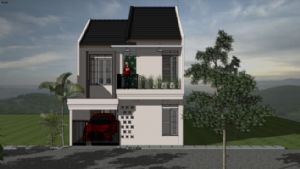 两层别墅房子SU模型