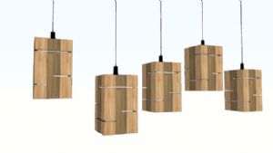 木制吊灯工业SU模型