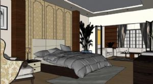现代卧室室内设计精品SU模型免费分享