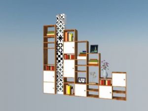 现代梯柜家具SU模型