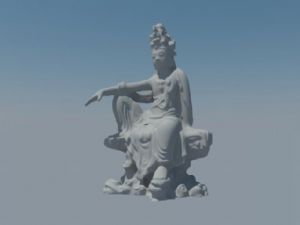 缅甸菩萨雕塑SU模型
