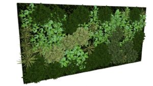 绿植墙精细素SU模型