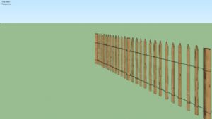 画篱笆木栏栅SU模型