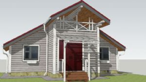美式小屋住宅SU模型