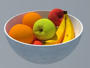 水果盘香蕉苹SU模型