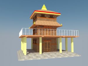 尼泊尔风格寺SU模型