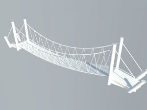 木质吊桥SU模型