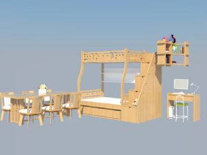 木质儿童家具SU模型
