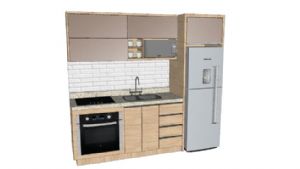 厨房冰箱橱柜SU模型