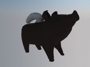 小猪雕塑SU模型