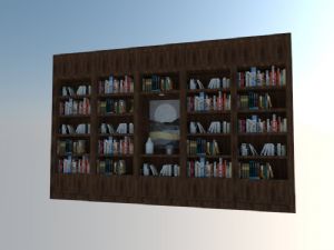木质书架SU模型