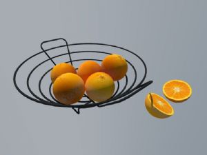 橘子水果篮果SU模型