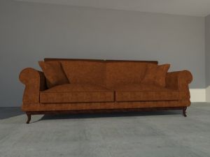 棕色沙发家具SU模型