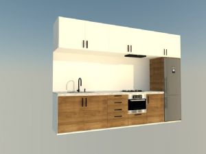 厨房橱柜吊柜SU模型