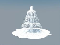 雪糕形状喷泉SU模型