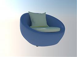单座沙发椅家具SU模型