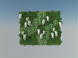 绿植墙垂直绿化SU模型