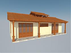 中式小木屋房子SU模型
