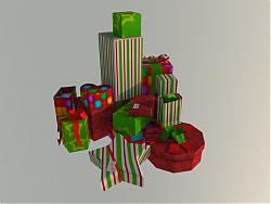 圣诞礼物盒SU模型