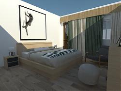 现代卧室房间设计su模型 模型图2