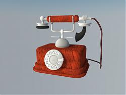 老旧电话装饰品SU模型