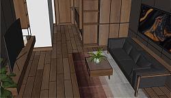 现代风格客厅沙发SU模型