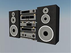 索尼LBT-D705立体声音响设备SU模型