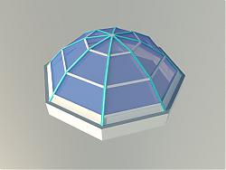玻璃阳光房-采光井su免费模型