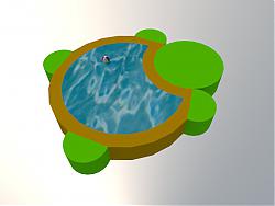 儿童游泳池乌龟池SU模型