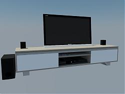 简易电视柜家具SU模型